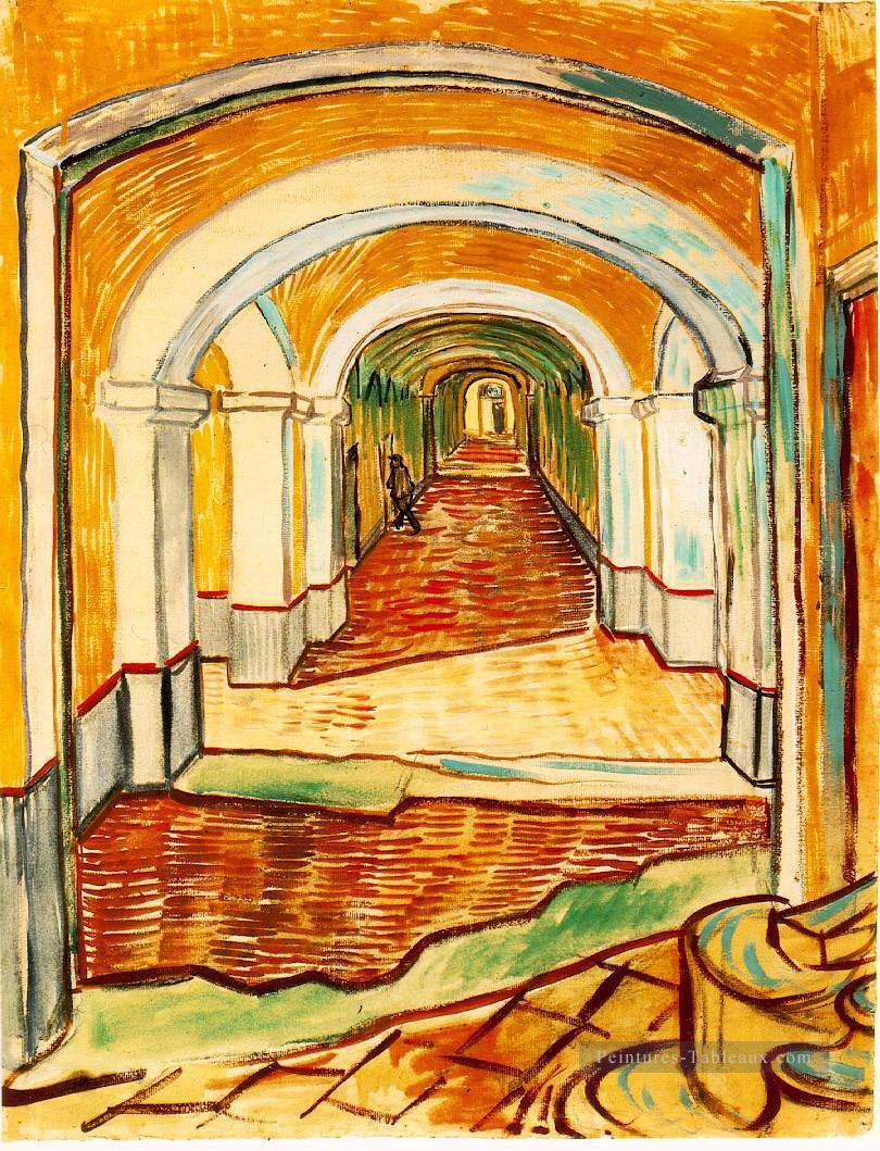 Couloir à l’asile Vincent van Gogh Peintures à l'huile